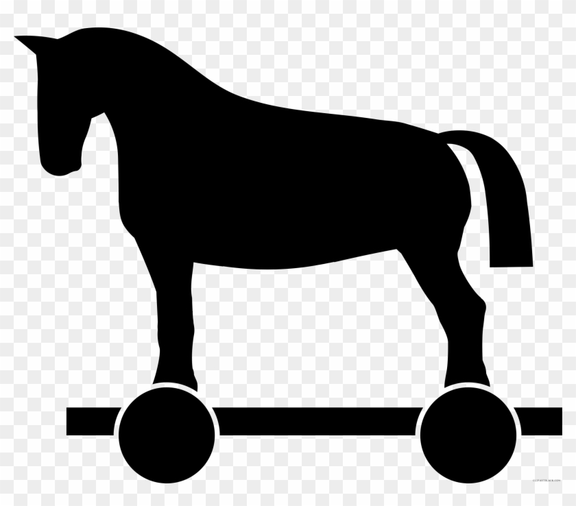 Trojan Horse Animal Free Black White Clipart Images - Trojan Horse Clip Art #364559