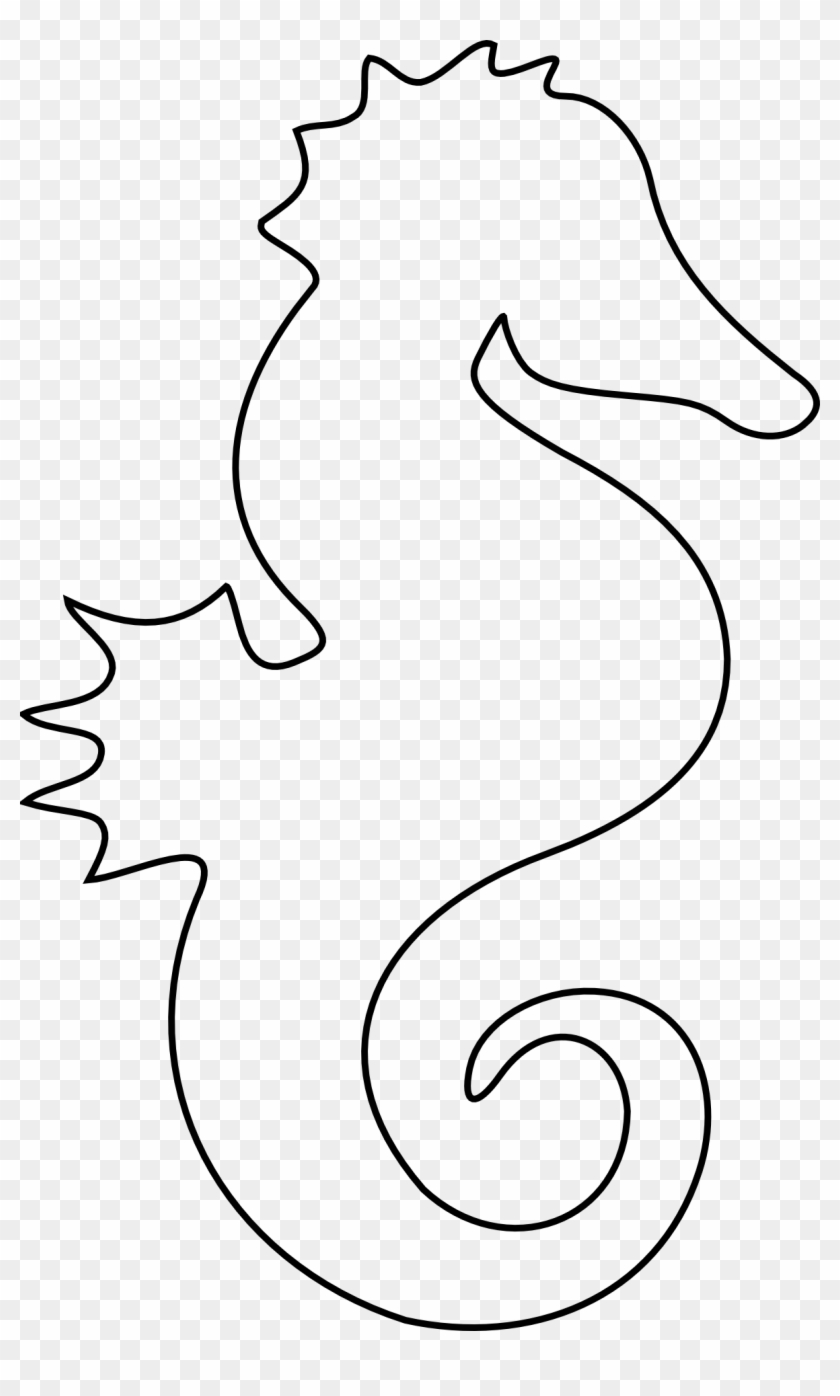 Sea Horse Printable - Outline Of A Seahorse #364564