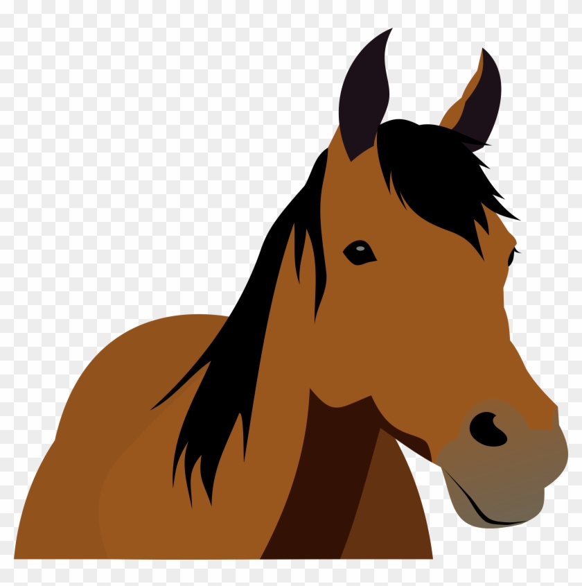 Horse Cartoon Brown Clipart - Horse Front View Clipart #364584