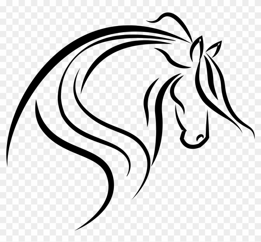 Horse Outline Images - Animal Horse Silhouette Wall Art Sticker Decal, Black, #364602
