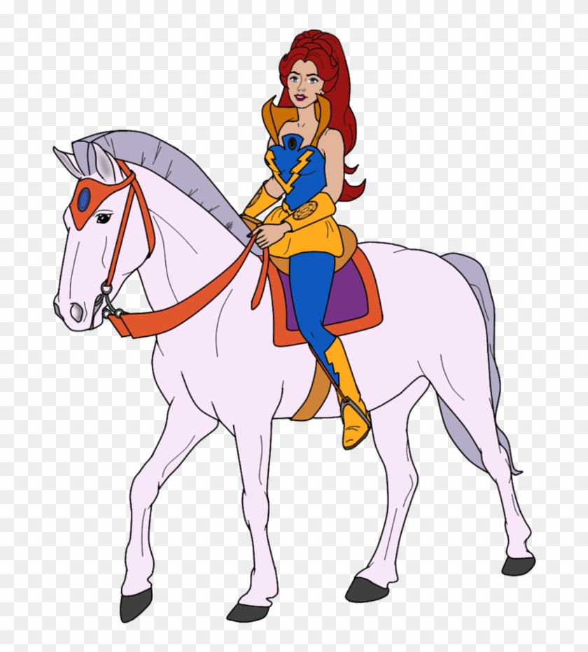 Castaspella Riding By Cosmicfalcon-70 - Girl Riding A Horse Clipart #364620