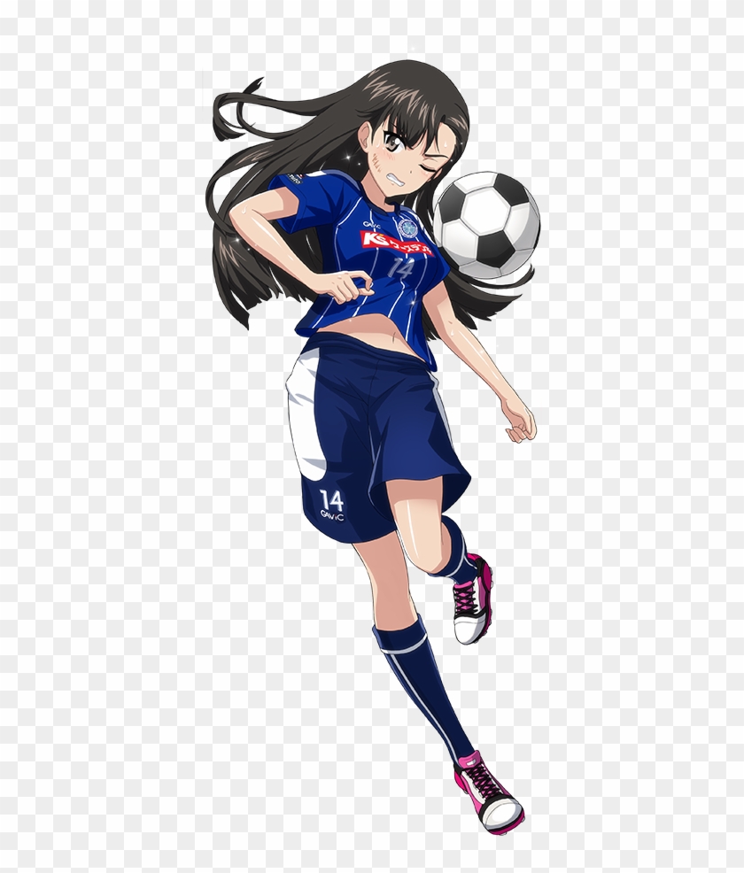 Black Hair Football Football Uniform Girls Und Panzer - Anime Girl Playing Football #364716