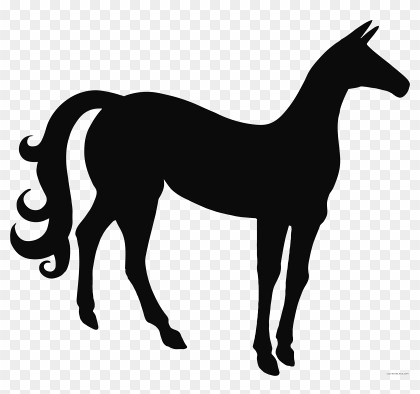 Horse Silhouette Animal Free Black White Clipart Images - Hoarse Silhouette #364727