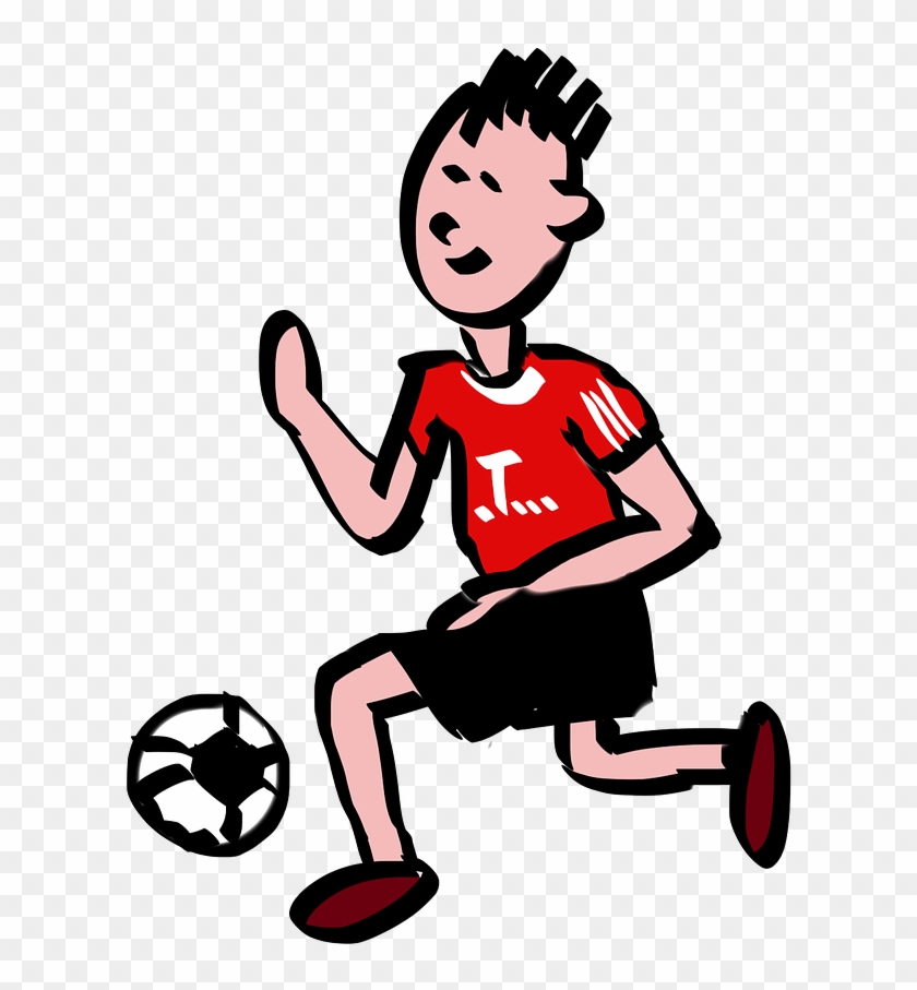 Cartoon Girl Playing Soccer 14, - Football Player Cartoon Png #364728