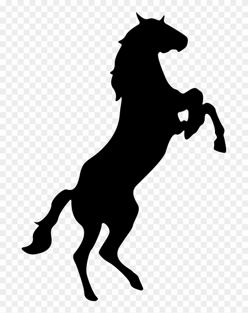 Standing Horse Silhouette Variant Facing The Right - Dog Silhouette Png #364733