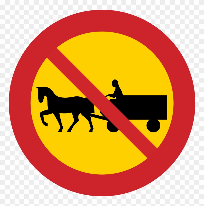 Horse Warning Sign Traffic Sign Equestrian Clip Art - Covent Garden #364792
