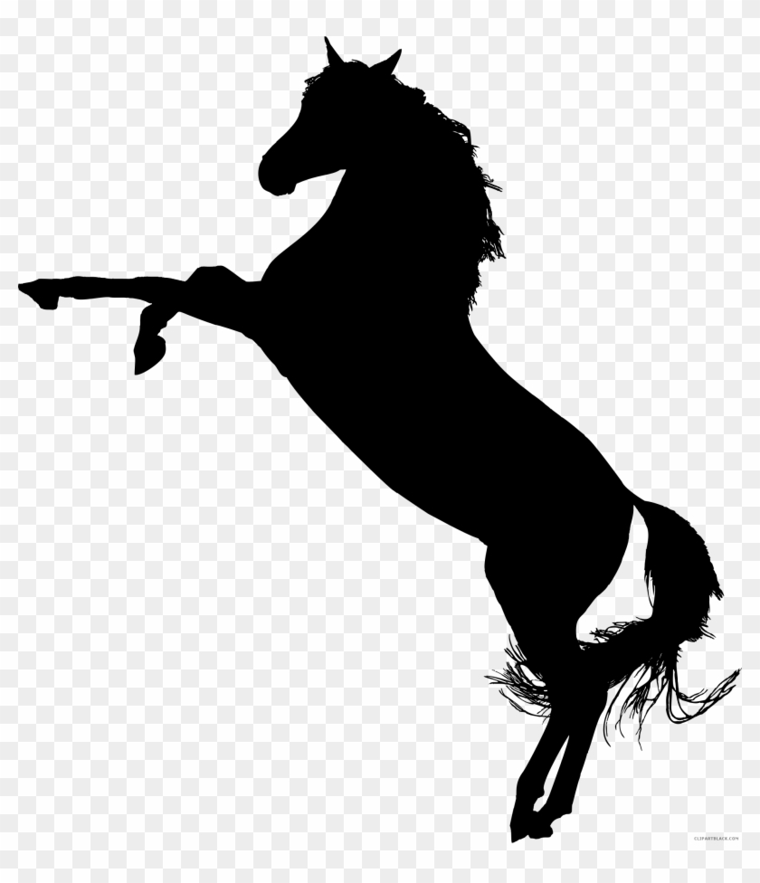 Horse Silhouette Animal Free Black White Clipart Images - Standing Horse Silhouette #364864