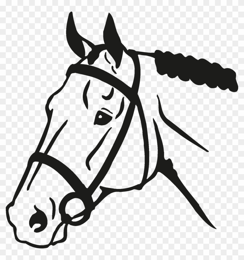 12 Horse Head Black And White Vectors [eps File] - Free Dxf Download Horse #364869