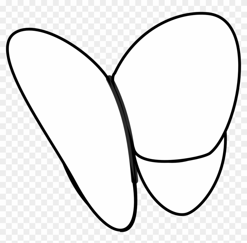 Butterfly 59 Black White Line Art Scalable Vector Graphics - White Butterfly Clip Vector #364920