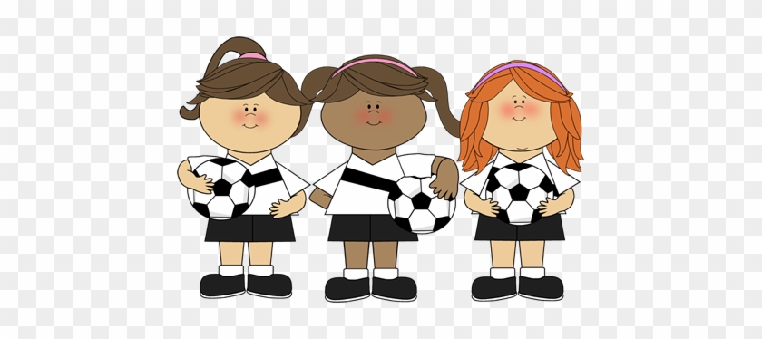 Girl Soccer Players Clip Art - Soccer Girls Clip Art #364974