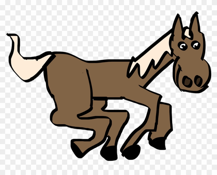 Brown Horse, Cartoon, Comic, Brown - Häst Tecknad #364994