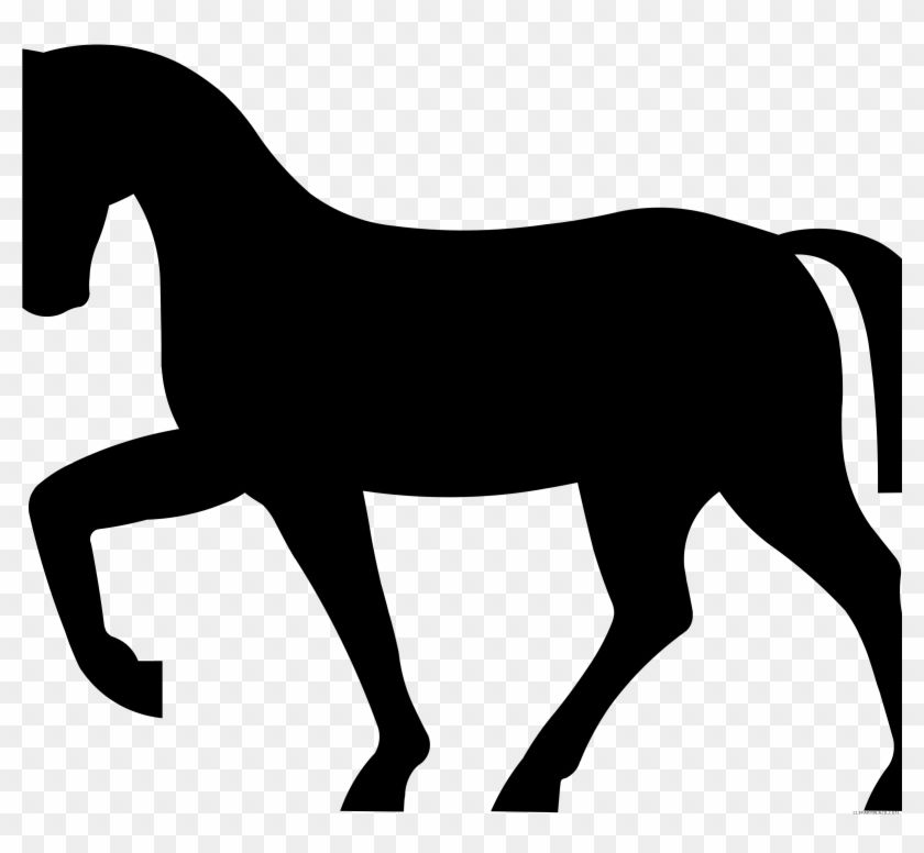 Horse Animal Free Black White Clipart Images Clipartblack - Horse Silhouette #365141