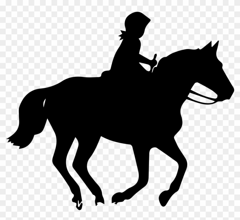 Cross-country Riding - Horse And Jockey Silhouette #365150