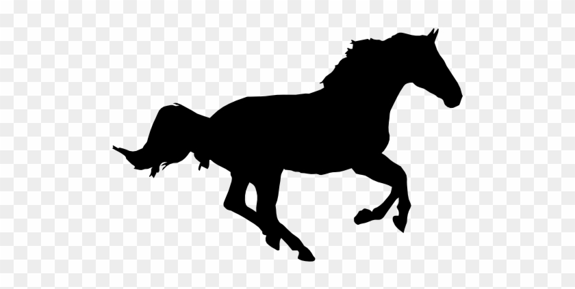 Horse136 By Freepik Flaticon Animals Pin - Horses Silhouette Running Side View #365158