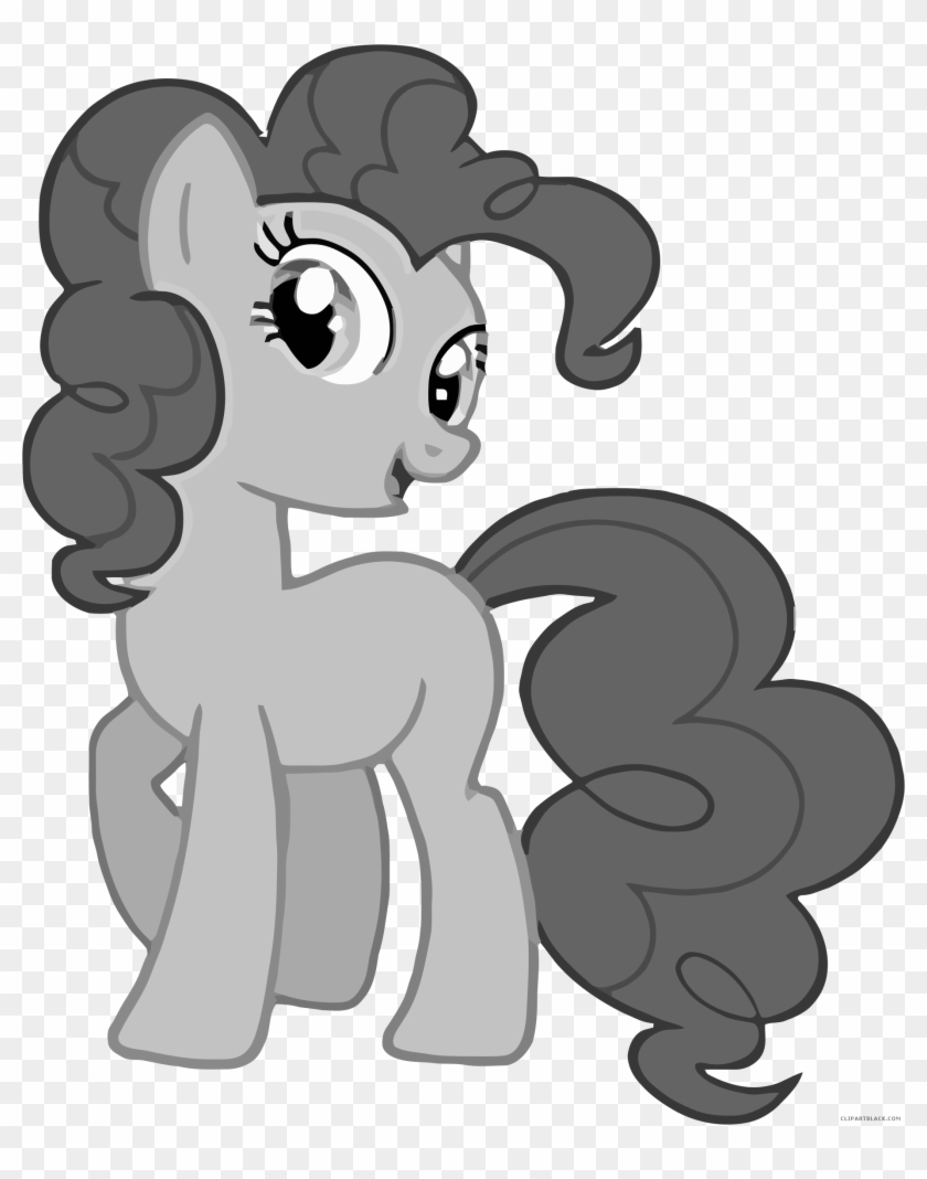 Horse Animal Free Black White Clipart Images Clipartblack - Mlp Pinkie Pie Animations #365174