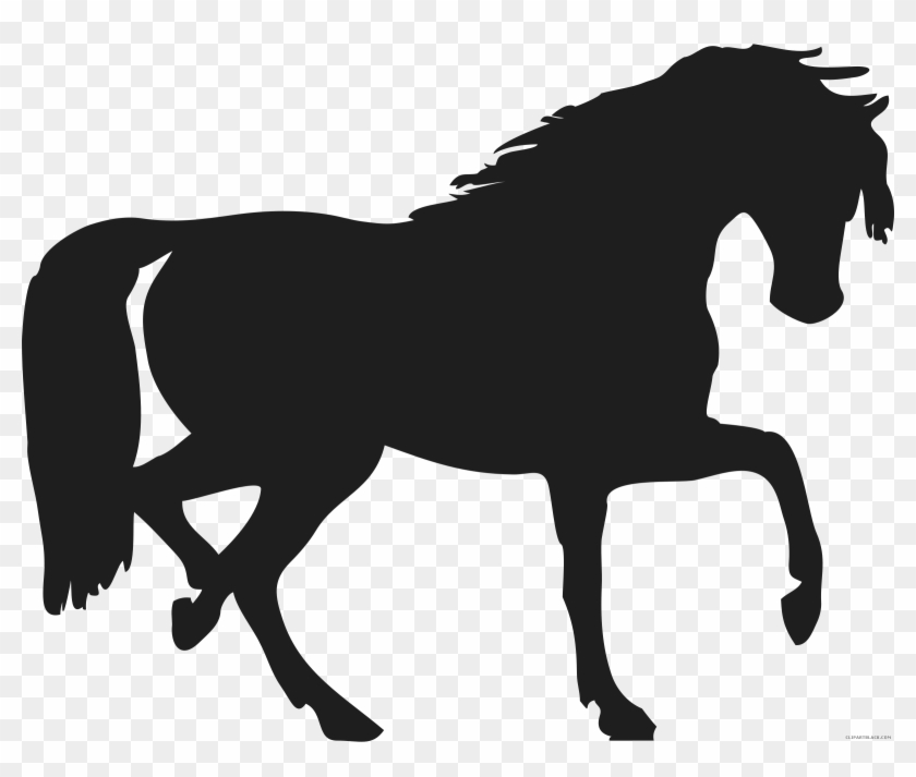 Horse Silhouette Animal Free Black White Clipart Images - Horse Silhouette Clip Art #365301