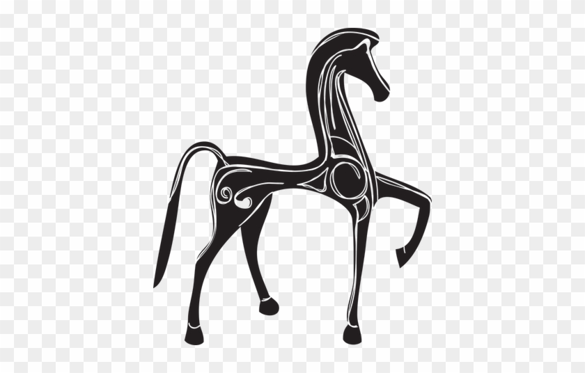 Greek Art - Horse Shower Curtain #365426