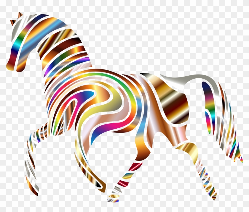 Psychedelic Horse Bclipart - Portable Network Graphics #365544