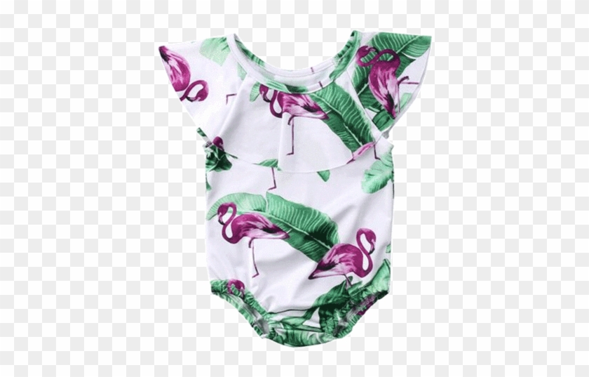 Flamingo Ruffle Swimsuit - Swimsuit #365541