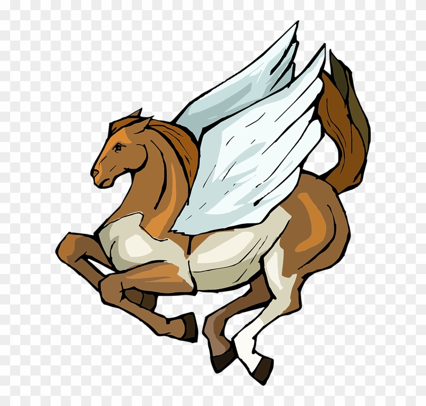 Pegasus, Horse, Wings, Character, Fantasy, Fly - Caballo Con Alas Animado #365609