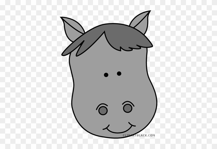 Horse Head Animal Free Black White Clipart Images Clipartblack - Horse Head Clipart Png #365612