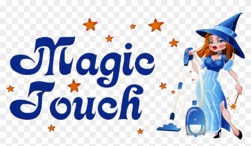 Magic Touch Cleaning, Logo - Digitale Vorlage Für Schlüssel-kette Mit Silber Runde #365615