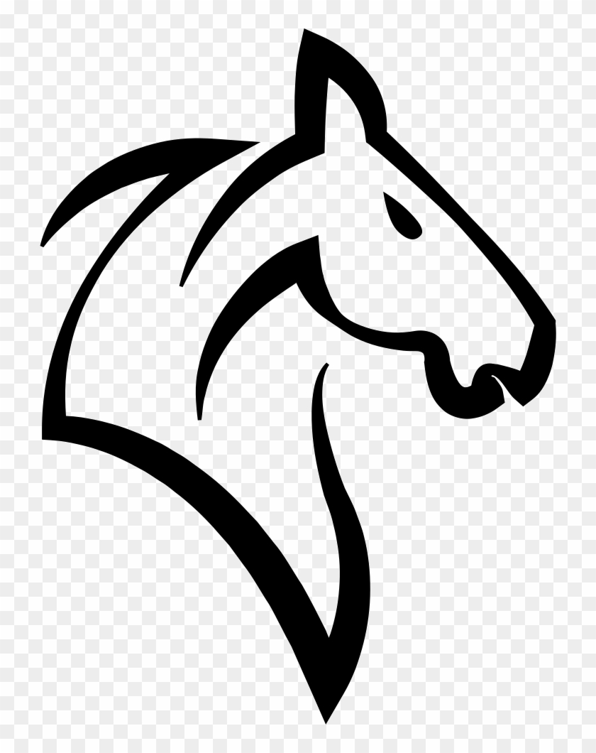 Head Of A Horse Outline Comments - White Unicorn Face Png #365665