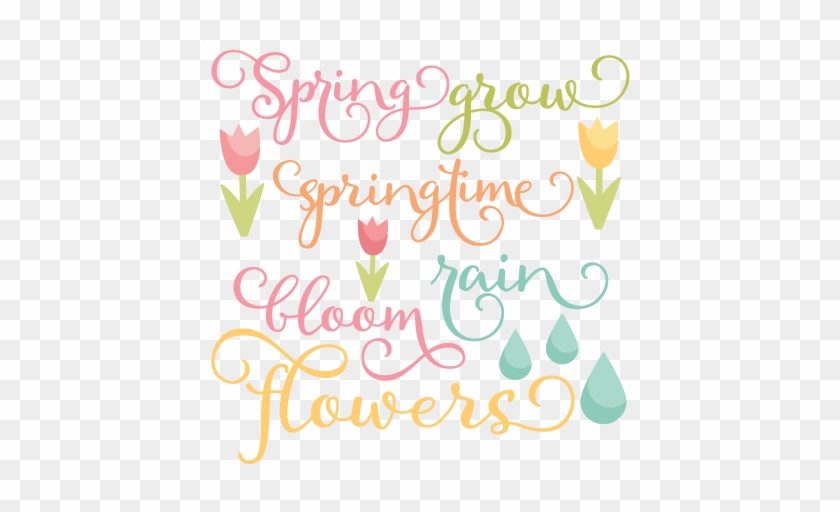 Spring Words Scrapbook Cut File Cute Clipart Files - Spring Words Scrapbook Cut File Cute Clipart Files #365708