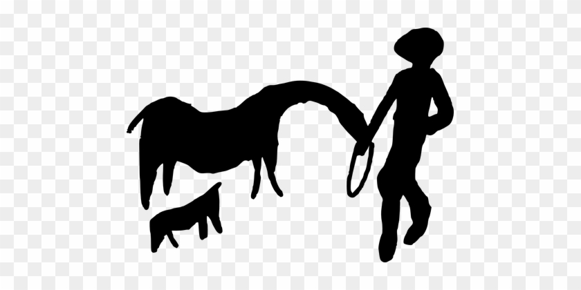 Cowboy, Iberia, Petroglyph, Spain - Domesticate Clipart #365736