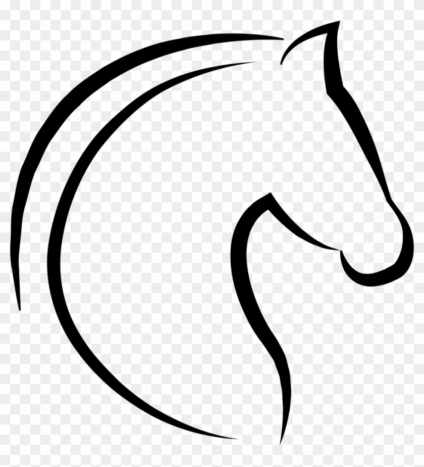 Horse Head With Hair Outline Comments - Simple Horse Head Outline #365769