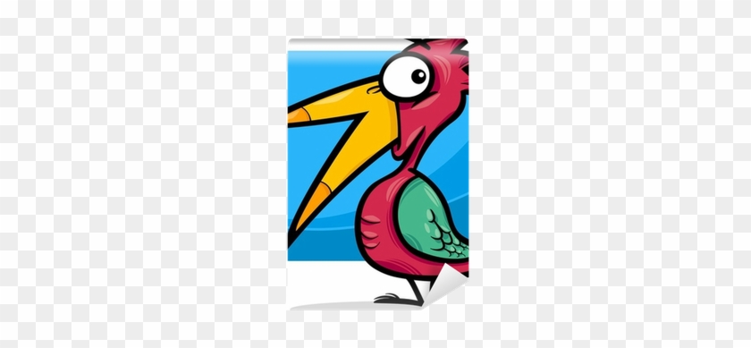 Cute Little Bird Cartoon Illustration Wall Mural • - Illustration #365789