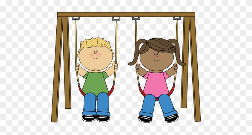 As We Waited Together In The Parking Lot Of My Office - Kids Swinging Clipart #365834