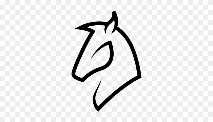 Horse Head Outline Vector - Outline Of A Horse Head #365836