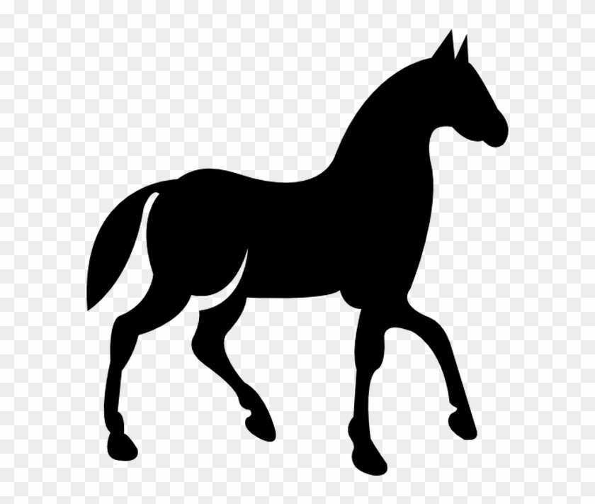 Black Race Horse On Walking Pose Side View Free Vector - Horse Racing #365848