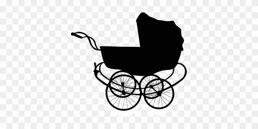Baby Carriage Pram Silhouette Stroller Vin - Baby Carriage Silhouette #365994