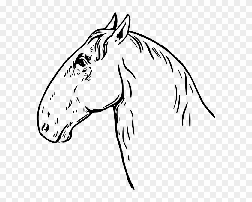 Horse Head Clip Art Free - Clipart Free Horse Black And Wite #366146