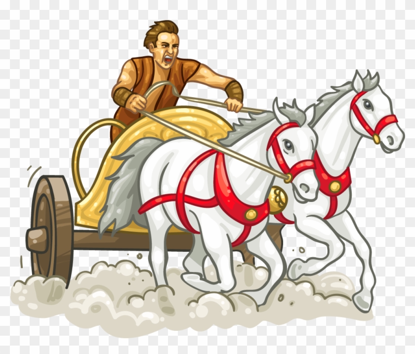 Chariot Racing Horse Clip Art - Roman Chariot Racing Png #366168
