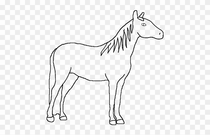 Avery018 3 3 Miniature Horse Line Art By Avery018 - Drawing Of A Small Horse #366231