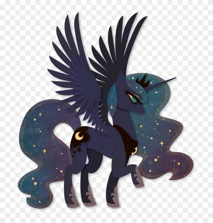 Paper Vector Princess Luna, My Little Pony Mini Poster - Mlp Celestia And Luna Transparent Vector #366283