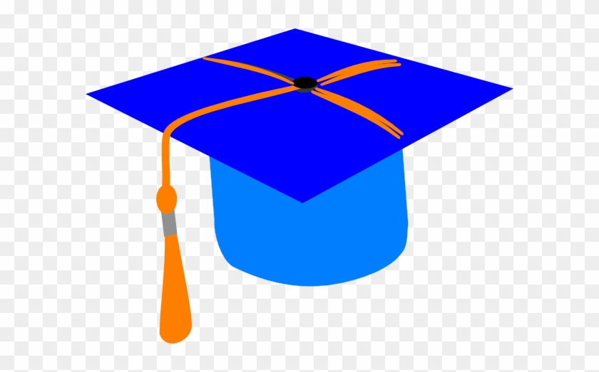 Gallery For > Orange Graduation Cap Clipart - Blue And Orange Graduation Hat #366340