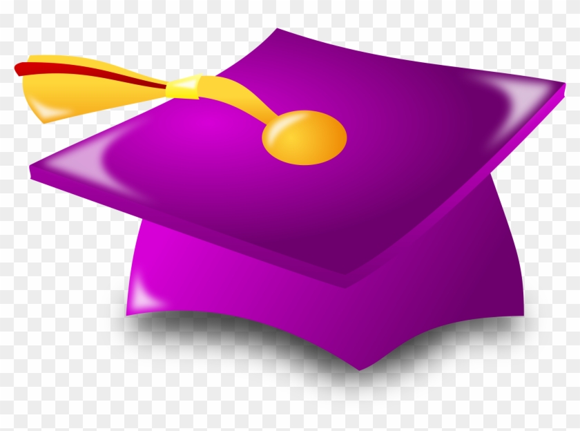 Purple Clipart Graduation - Graduation Cap Clip Art #366352