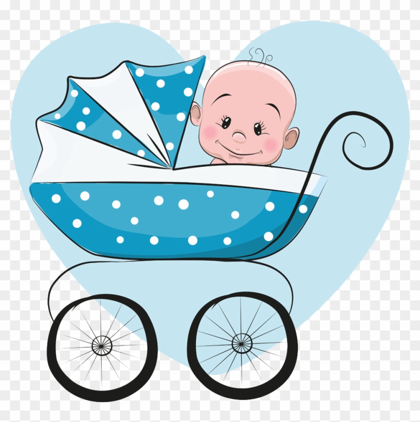 Cartoon Baby Carriage - Its A Boy Teddy Bear #366564