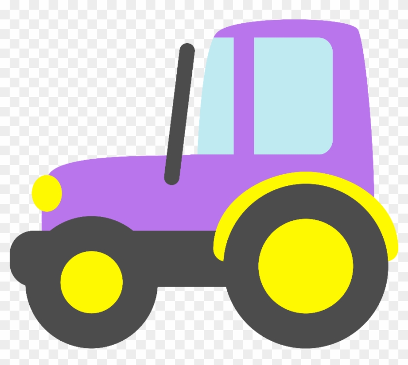 Meios De Transporte - Purple Tractor Clip Art #366616