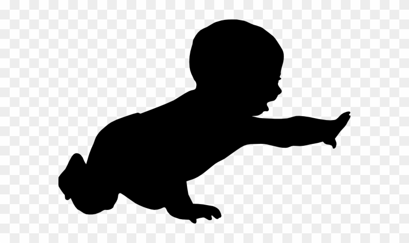 Crawling Baby Clip Art - Baby Silhouette Clip Art #366738
