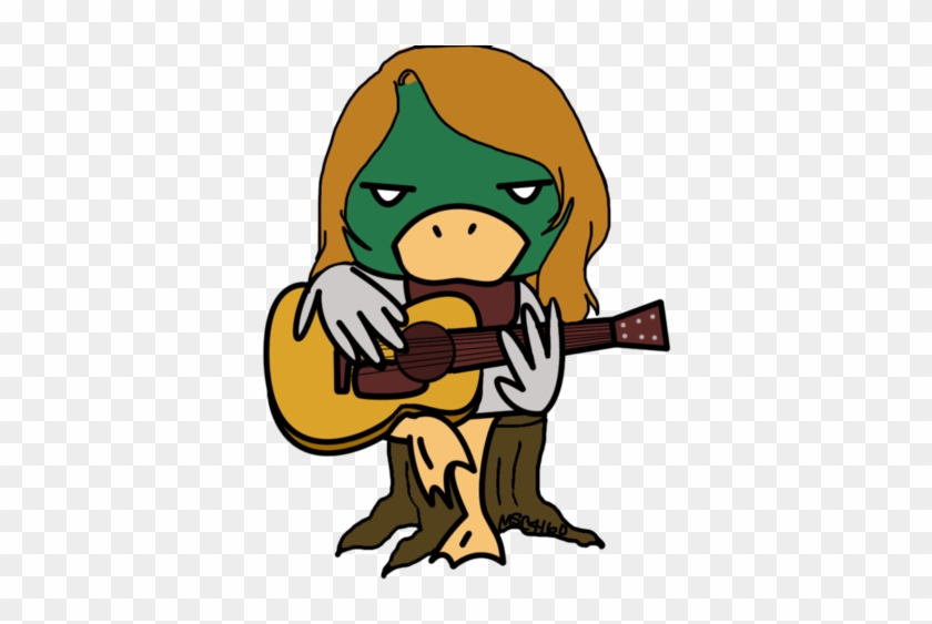 Mallard Guitar With Wig By Msc416 - Cartoon #366768