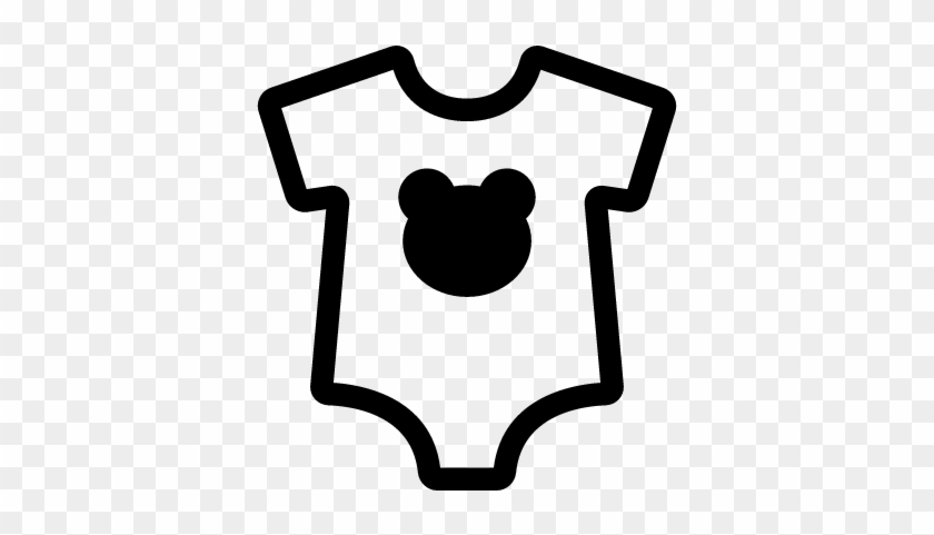 Baby Dummy With Bear Head Silhouette Vector - Camisa De Bebe Dibujo #366800
