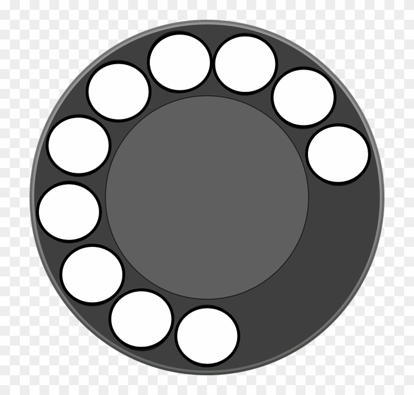 Rotary, Dial, Phone, Retro, Telephone, Round - Phone Dial Vector #366875