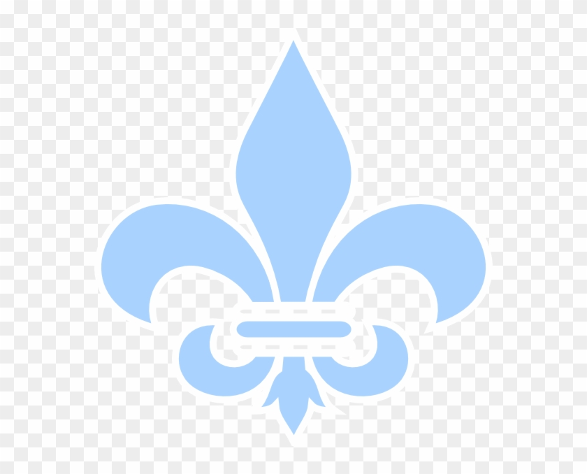 Baby Blue Fleur De Lis Svg Clip Arts 570 X 598 Px - Light Blue Fleur De Lis #366920