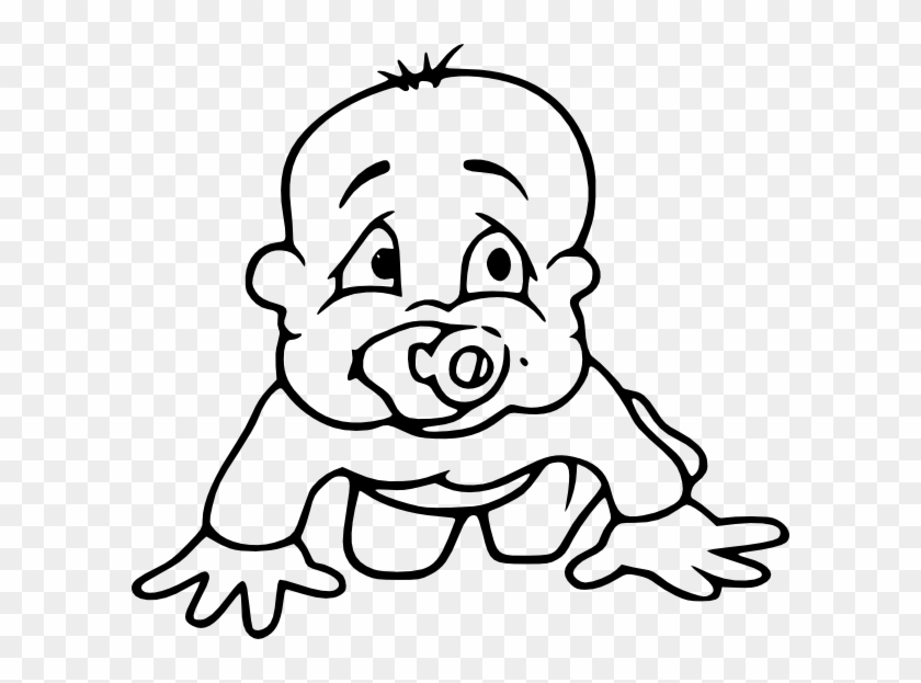 Clipart Info - Cartoon Baby Black And White #366937