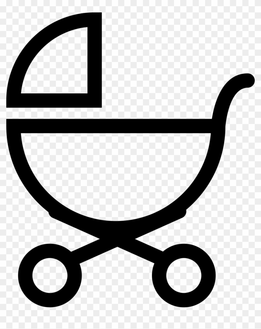 Baby Stroller Outline Of Side View Comments - Bebe Icono Png #367007